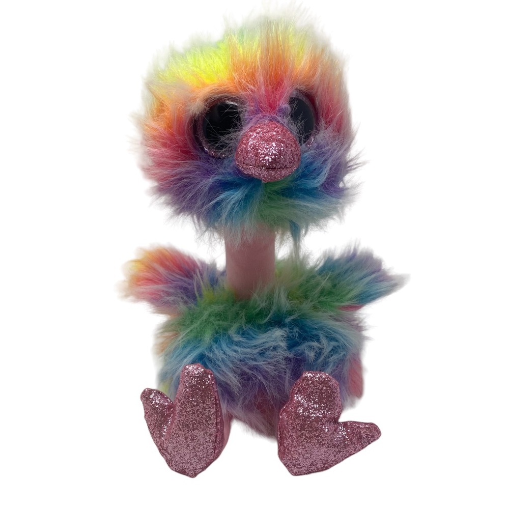 Ty Beanie Boos Asha Rainbow Ostrich